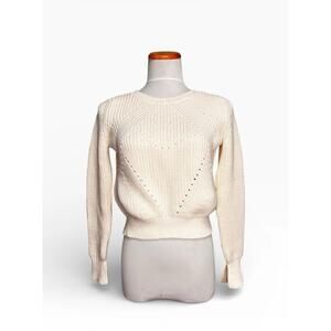 Armani Exchange Pullover Ribbed White Sweater Small Modest Quiet Contemporary